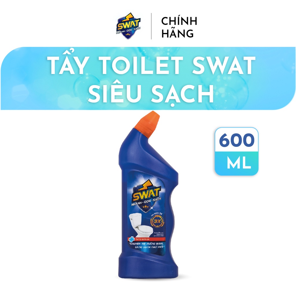 Chất Tẩy Toilet SWAT Chai 600 ML Tiện Lợi