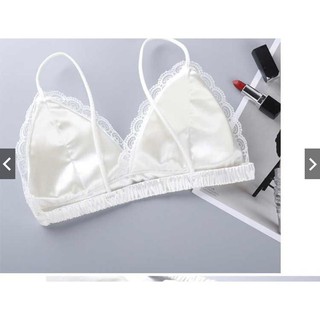 Áo Bra Satin Viền Ren Lụa Bóng AL08