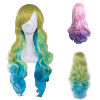 Bộ Tóc Giả Dài Thẳng Tự Nhiên Nhiều Màu Sắc Bằng Sợi Tổng Hợp Chịu Nhiệt Bảo Vệ Toàn Diện Cho Nữ