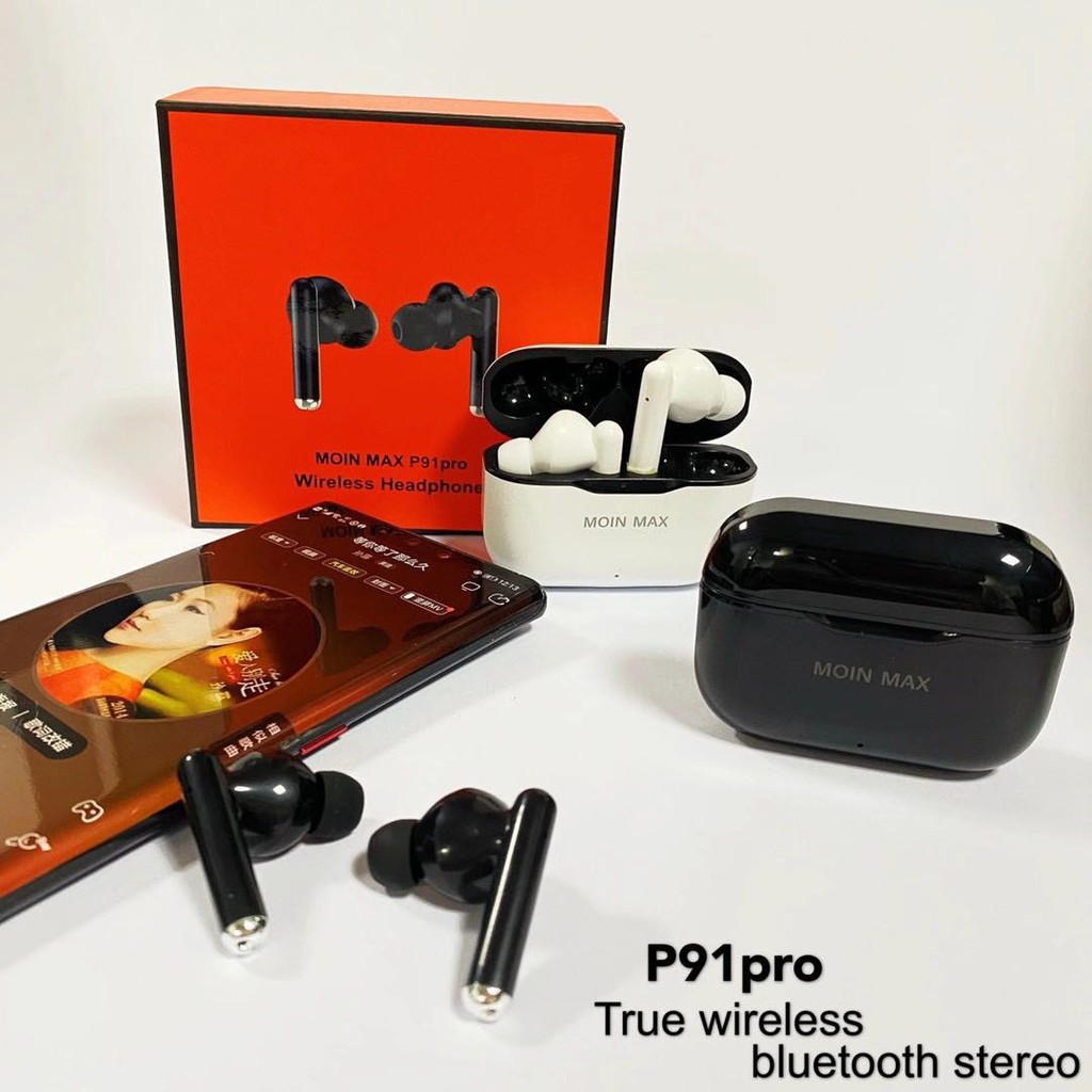 Tai nghe MOIN MAX P91 Pro Bluetooth 5.0, cảm ứng và mic xịn xò