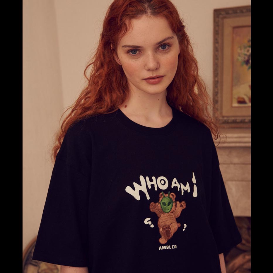 Ambler - Over fit T-Shirts 'WHO AM I ' AS809