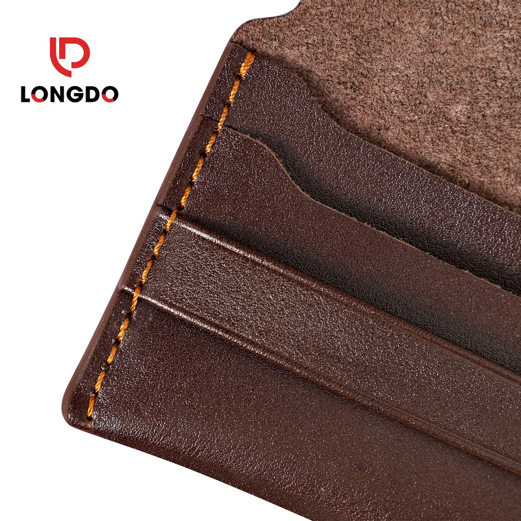 Ví đựng thẻ handmade - Cam kết 100% da bò thật nhập khẩu - Bảo hành 5 năm - Thương hiệu uy tín Longdo Leather - C01