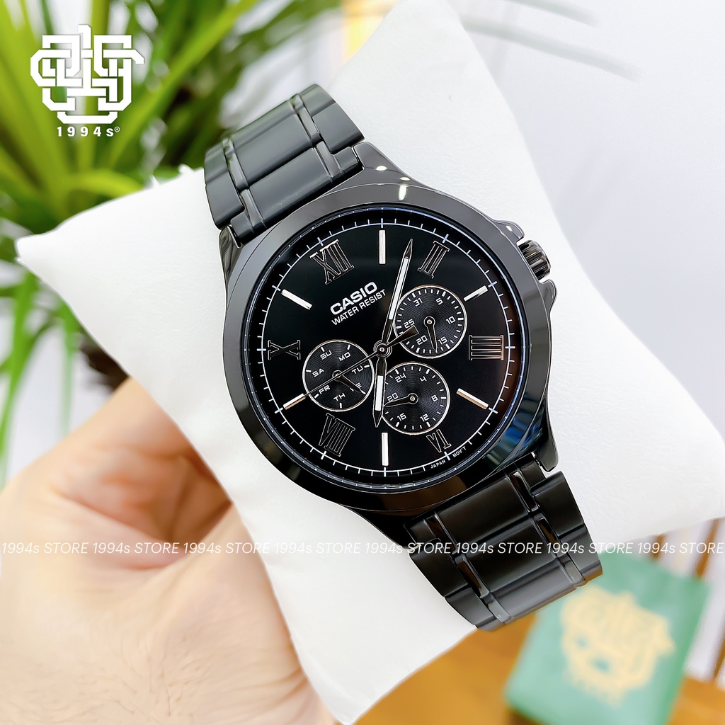 Đồng hồ nam Casio MTP-V300B-1A dây thép không gỉ, chống nước, hàng chính hãng