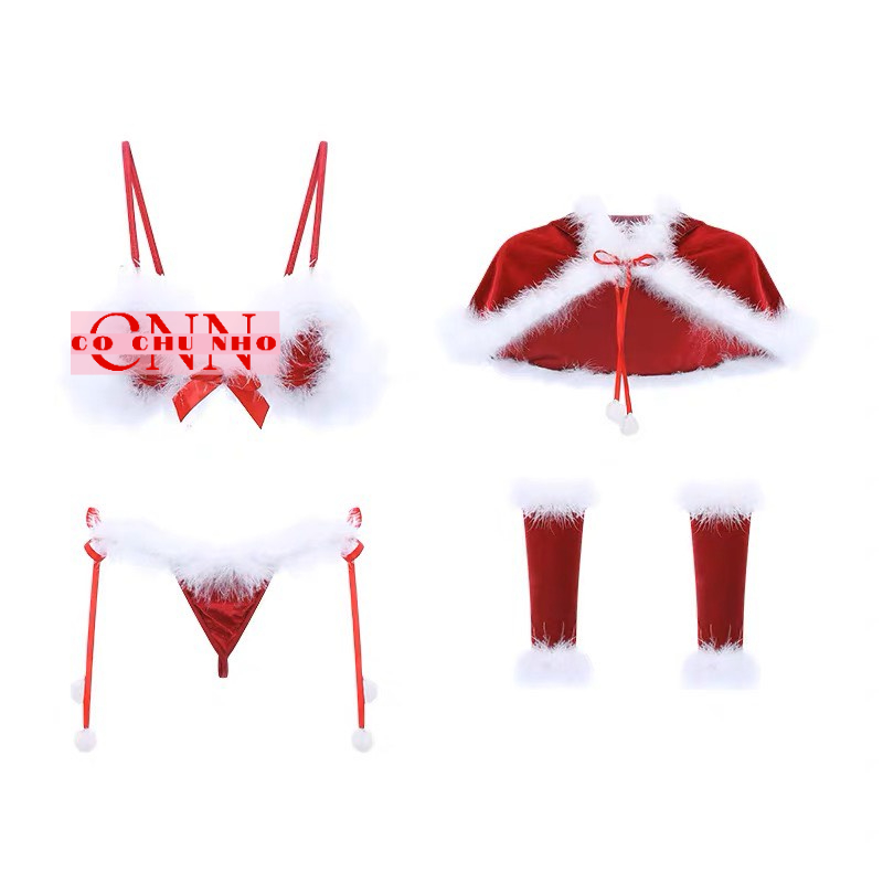 LL823 - Bộ đồ lót bông tuyết cực xinh Noel Giáng sinh. Giao hoả tốc HCM. Đồ ngủ Cosplay sexy -cochunhoquan11