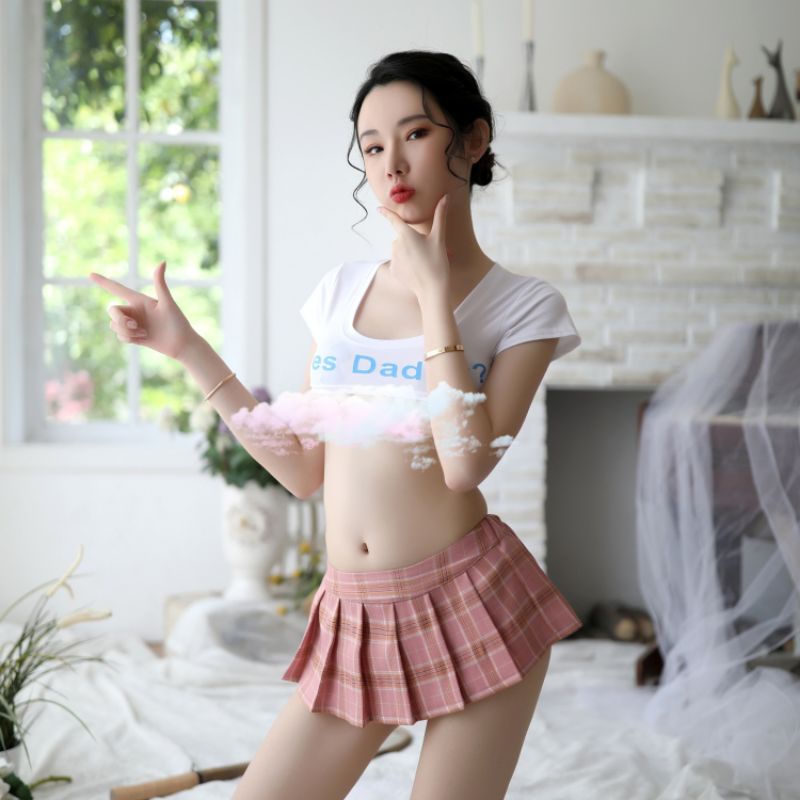 Váy cosplay học sinh chữ daddy đồ ngủ sexy