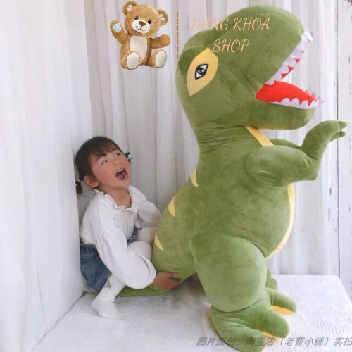 Gấu Bông Khủng Long Bạo Chúa Cao Cấp - Thú Bông Khủng Long Xanh Cho Bé Yêu Đủ Size