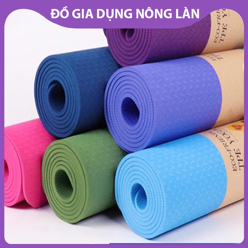 Thảm tập yoga, tập gym, tập thể dục tại nhà TPE Đài Loan cao cấp, chống trơn trượt, êm ái khi sử dụng thảm tập NL Shop