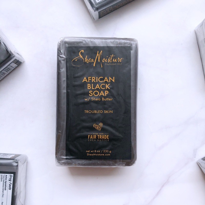 Xà bông/xà phòng đen Shea Moisture African Black Soap ngừa mụn lưng