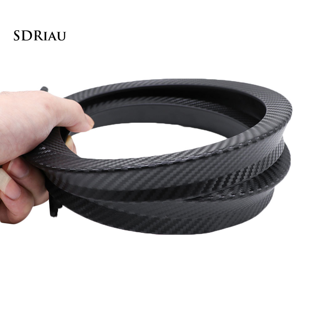 Set 2 dải sợi carbon 42cm trang trí viền bánh xe ô tô