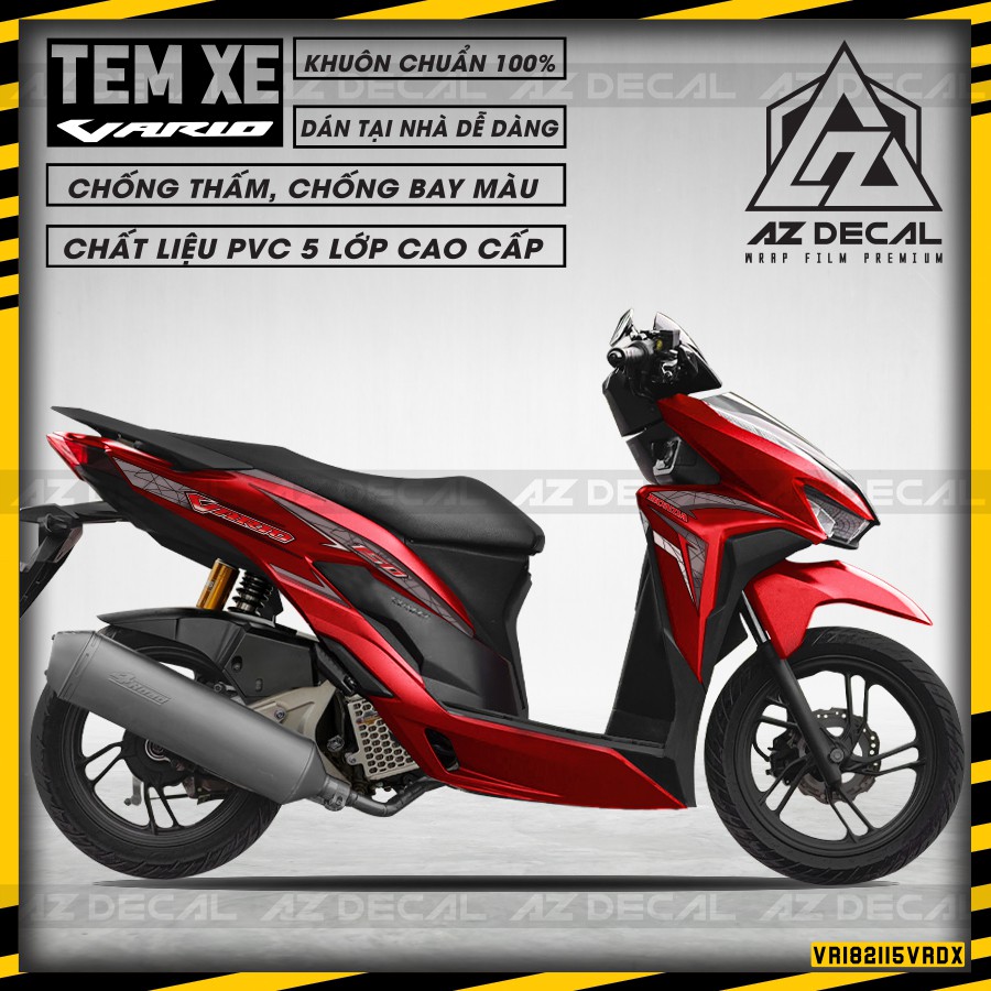 [Vario 150] Tem Xe Vario Chữ Cách Điệu |2VR182115VR | Tem Rời Xe Vario, Chất Liệu PVC Cao Cấp