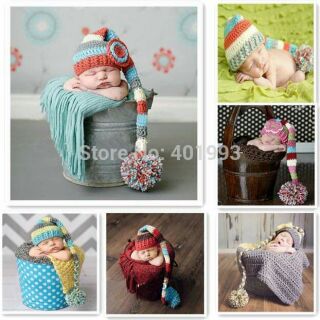 Nón len củ tỏi đuôi dài/Đạo cụ chụp ảnh chp bé