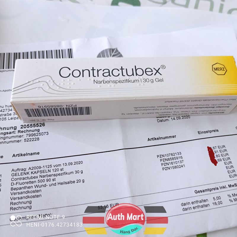 Contractubex Gel hàng đức