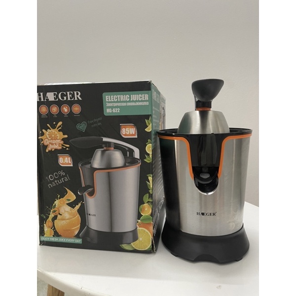 Máy vắt cam, ép cam HAEGER HG-622 bằng inox cao cấp cong xuất 85w