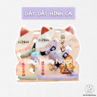 Dây Dắt Hình Cá Chó Mèo Cổ Yếm Thú Cưng Đi Dạo Tiện Lợi | Nhà Mèo Ngọt