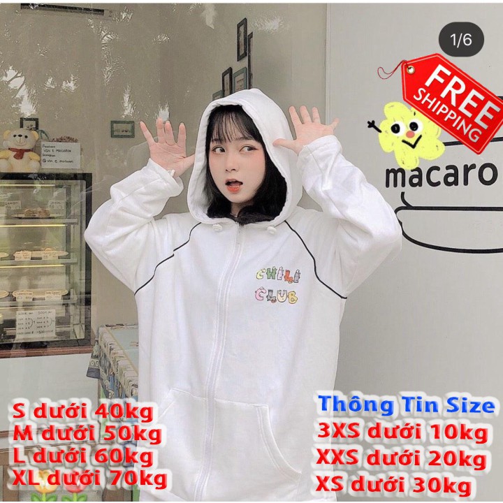 [FREESHIP] Áo khoác hoodie nĩ nam nữ form rộng có dây kéo cili club Shop lv