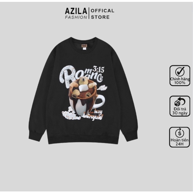 Áo Nỉ Sweater Nam Nữ Tay Dài Thu Đông Phong Cách Hàn Quốc  Cafe thương hiệu AZILA - TD95