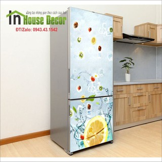 Miếng Dán Tủ Lạnh Chống Thấm Nước - Chất Liệu Decal Bóc Dán - Phù Hợp Mọi Loại Tủ - Băng Đá Ngày Hè
