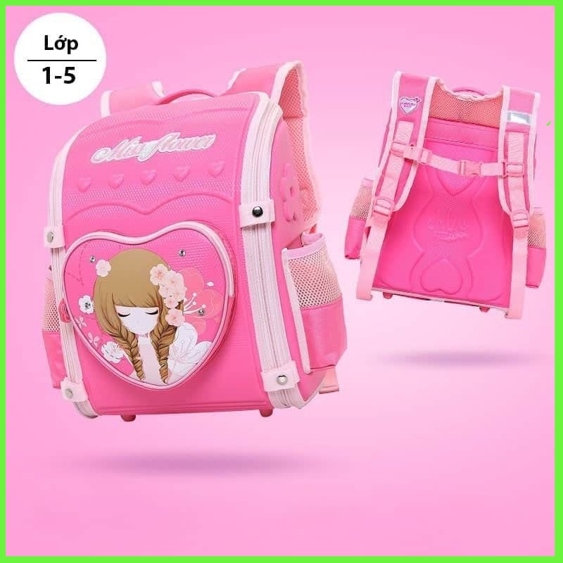 Balo cho bé tiểu học chống gù siêu nhẹ hình Elsa, siêu nhân nhện - Hàng đẹp
