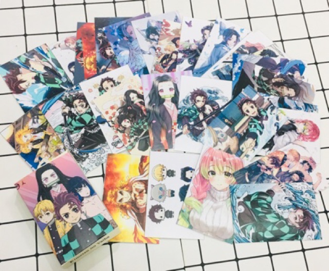 Ảnh card kimetsu no Yaiba gồm 30 tấm khác nhau
