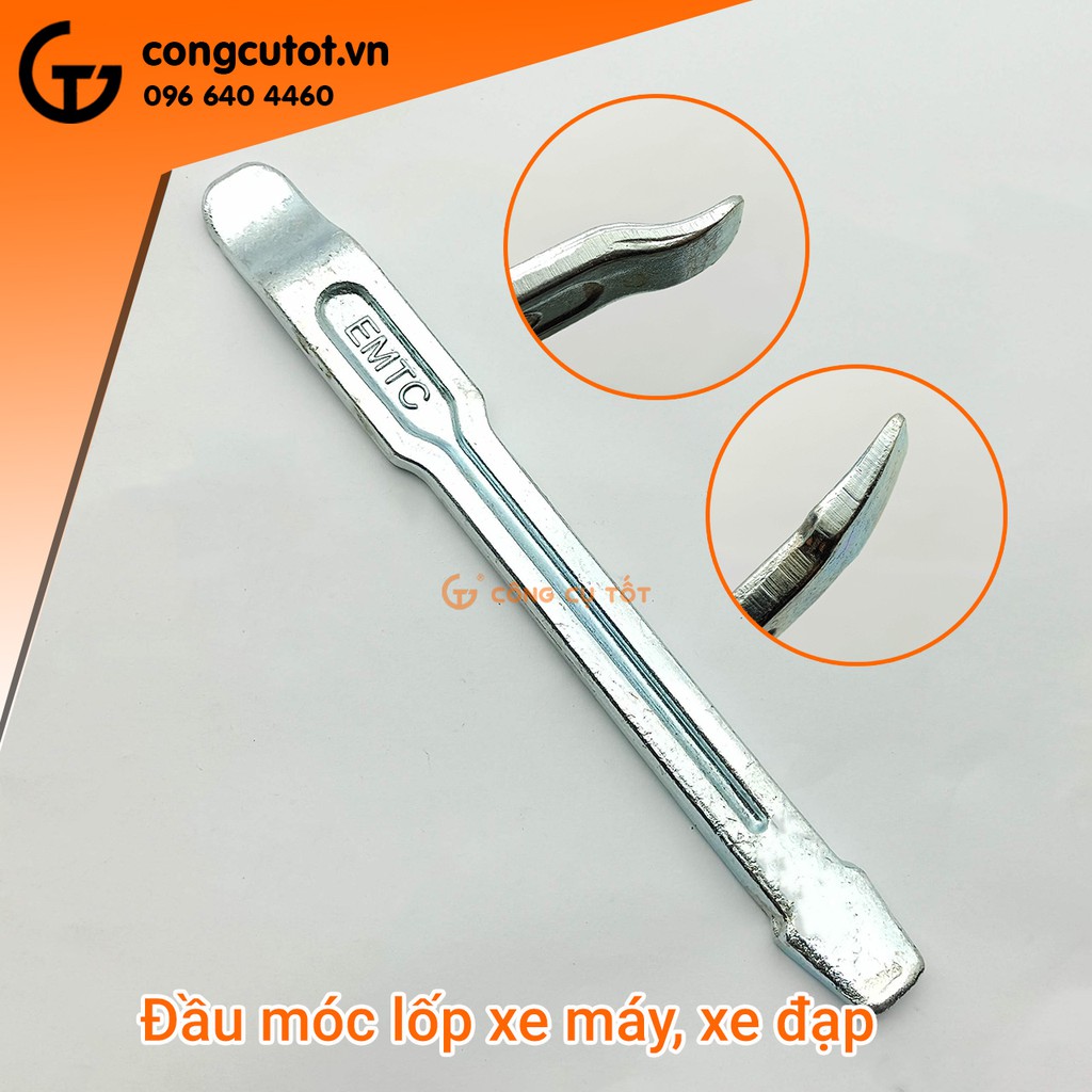 Bộ 3 móc lốp xe máy xe đạp EMTC 200mm dày 7mm cực khỏe