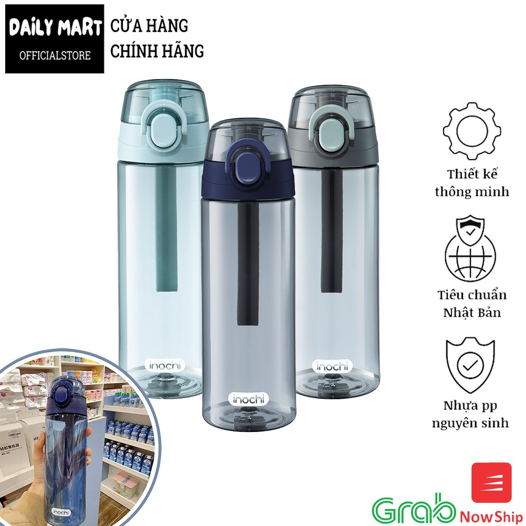 Bình Đựng Nước, Bình Nước Chịu Nhiệt Cao Cấp, Bình Nước Thể Thao, Tập Ggym KITA GRACE 620ML Inochi