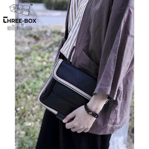 Cặp túi đeo chéo cầm tay Unisex cao cấp