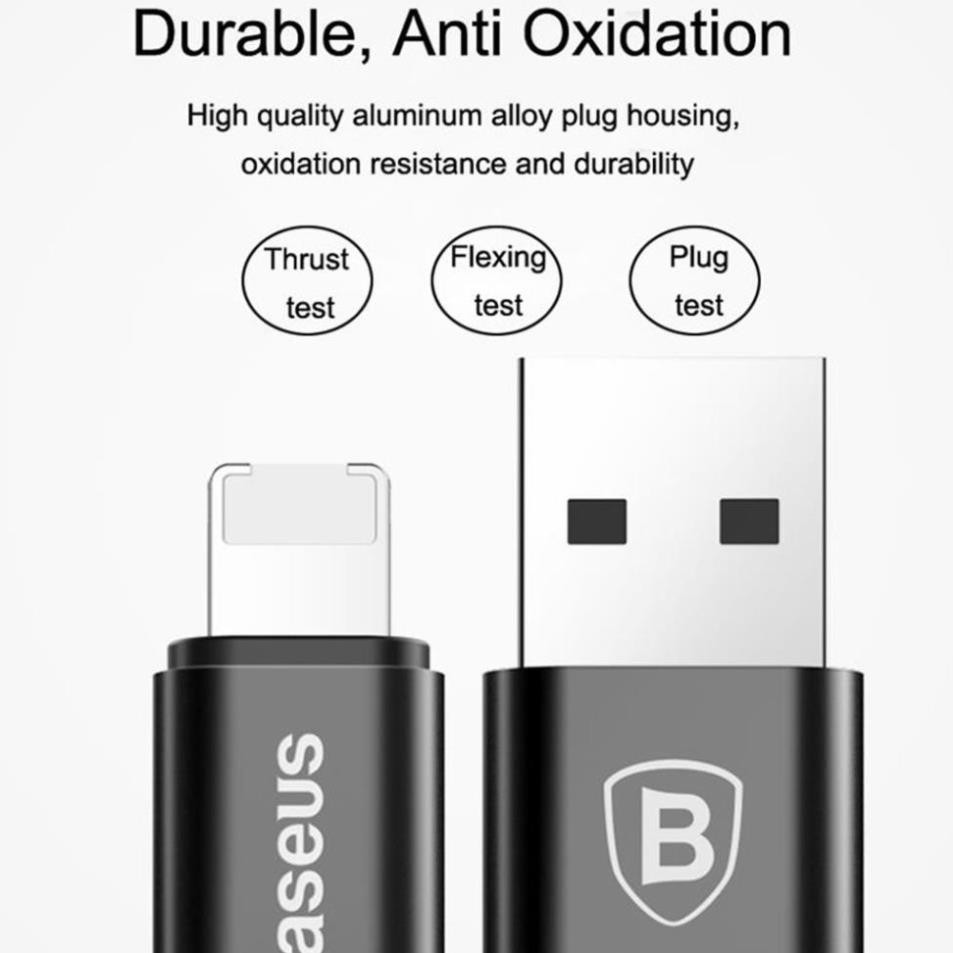 Dây cáp sạc Baseus 2 trong 1 Lightning / Micro USB Baseus Two in One 120cm dây dẹt - Hàng chính hãng(Sạc nhanh)