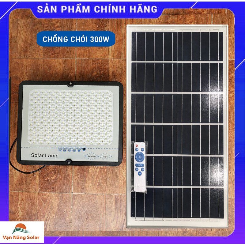 Đèn năng lượng mặt trời, chống lóa Solar Lamp, khung nhôm 300W, 200W, 100W- Chính hãng, bảo hành đèn 3 năm, Pin 8 năm