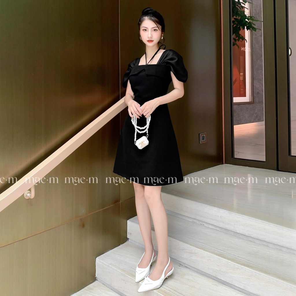 Váy Đầm Thiết Kế,Váy  Dáng Xòe Tay Rũ Xinh Xắn