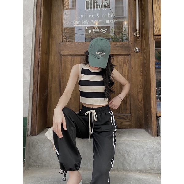 Áo Tanktop kẻ ngang big