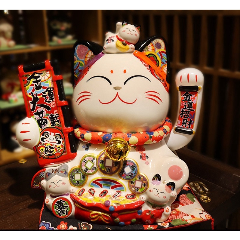 Mèo Thần Tài Vua Mèo Đại Gia 27cm - Mèo Chiêu Tài May Mắn Cát Tường Bậc Nhất