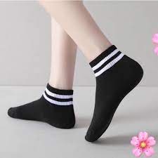 Tất Thể Thao Nam Nữ Cổ Ngắn vớ unisex Siêu Dày Phong Cách Hàn Quốc - Tất Cổ Cao Họa Tiết Kẻ Ngang Vintage