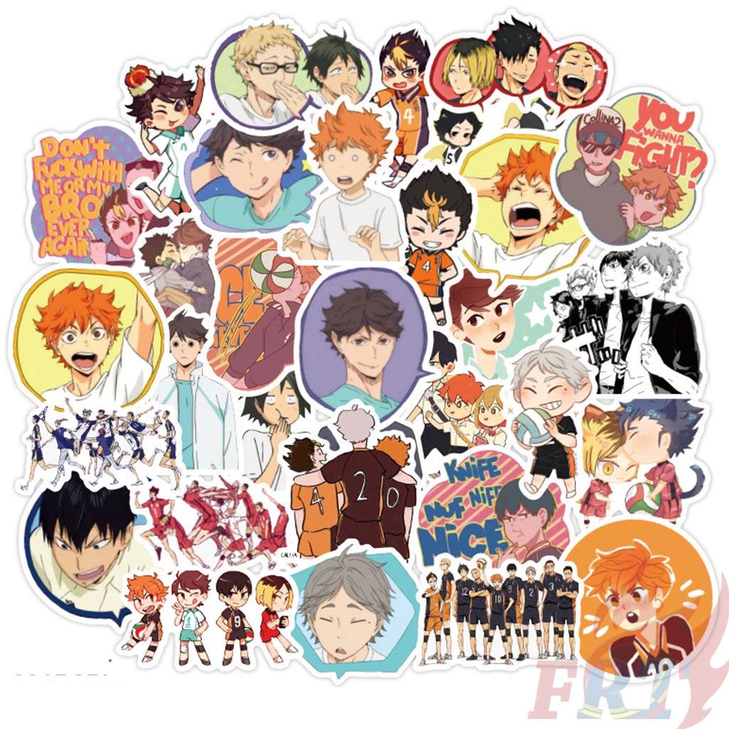 ❉ Haikyuu!! - Series 03 Anime Shoyo Hinata Tobio Kageyama Stickers ❉ 50Pcs/Set DIY Fashion Doodle Decals Stickers