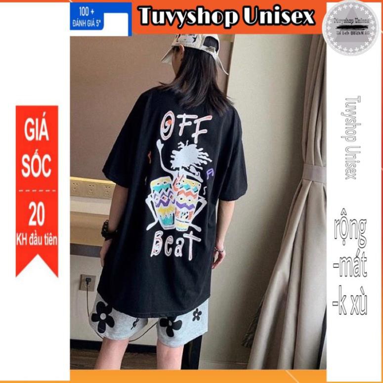 Áo đôi nam nữ FREESHIP Hoạ tiết chữ form rộng cực hot hit [thun cap]