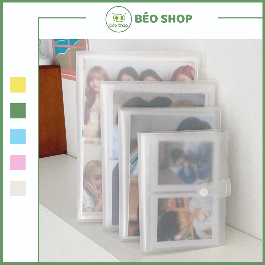 Cuốn album ảnh Béo shop polaroid mini bằng nhựa PP trong mờ 3 4 5 6 7 inch nhiều ngăn chứa ảnh idol lưu niệm tiện lợi