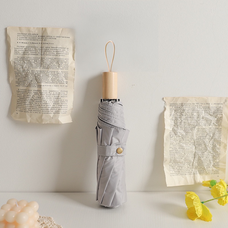 Dù gấp chống mưa và nắng tia cực tím phong cách retro mùa hè