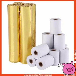 4 cuộn giấy in nhiệt 57x50 (lõi giấy to) khổ giấy 58mm in hoá đơn