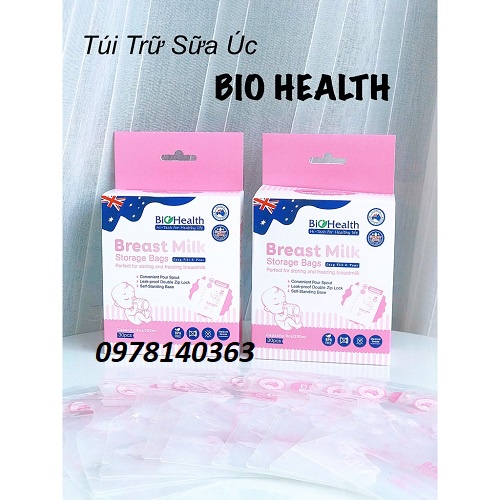 Hộp 30 túi trữ sữa Biohealth - Hàng chính hãng của Úc