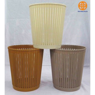 sọt rác nhựa giả mây