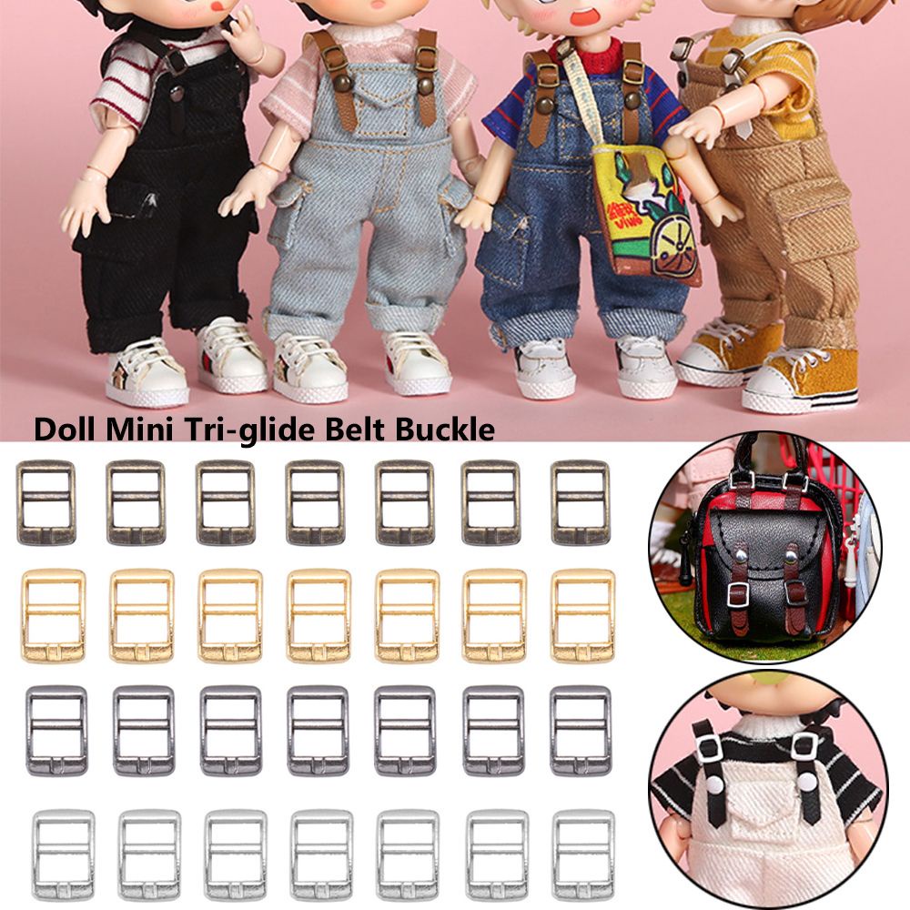Set 20 khóa thắt lưng/ túi xách búp bê 4mm thiết kế siêu nhỏ nhiều màu tùy chọn