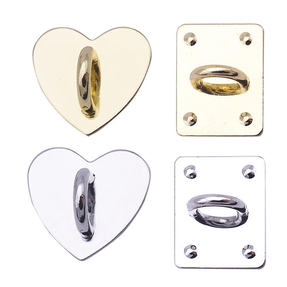 1 Móc Dán Điện Thoại Bằng Kim Loại Hình Vuông/Trái Tim Diy T1E7
