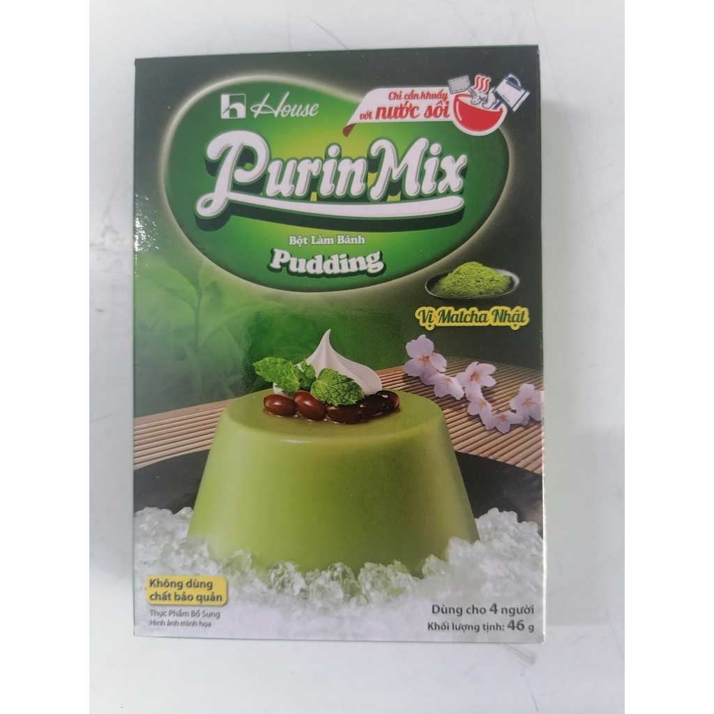 BỘT BÁNH PUDDING [VN] PURIN MIX Pudding Matcha Flavour Powder (btn-hk)