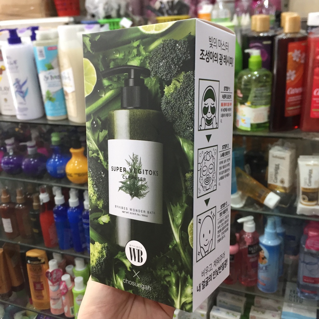 Sữa rửa mặt thải độc rau củ Super Vegitoks Cleanser 300ml