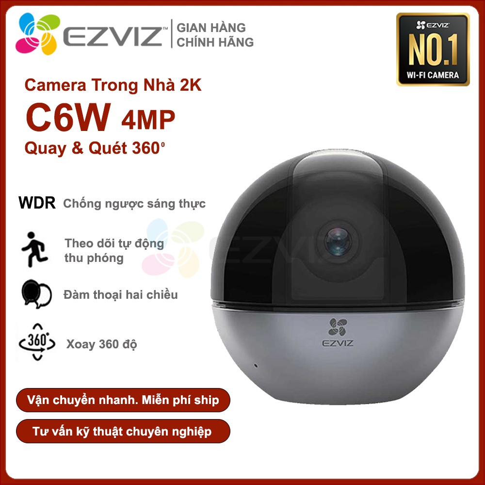 Camera IP WIFI EZVIZ C6W Điều Khiển Bằng Giọng Nói, Điện Thoại