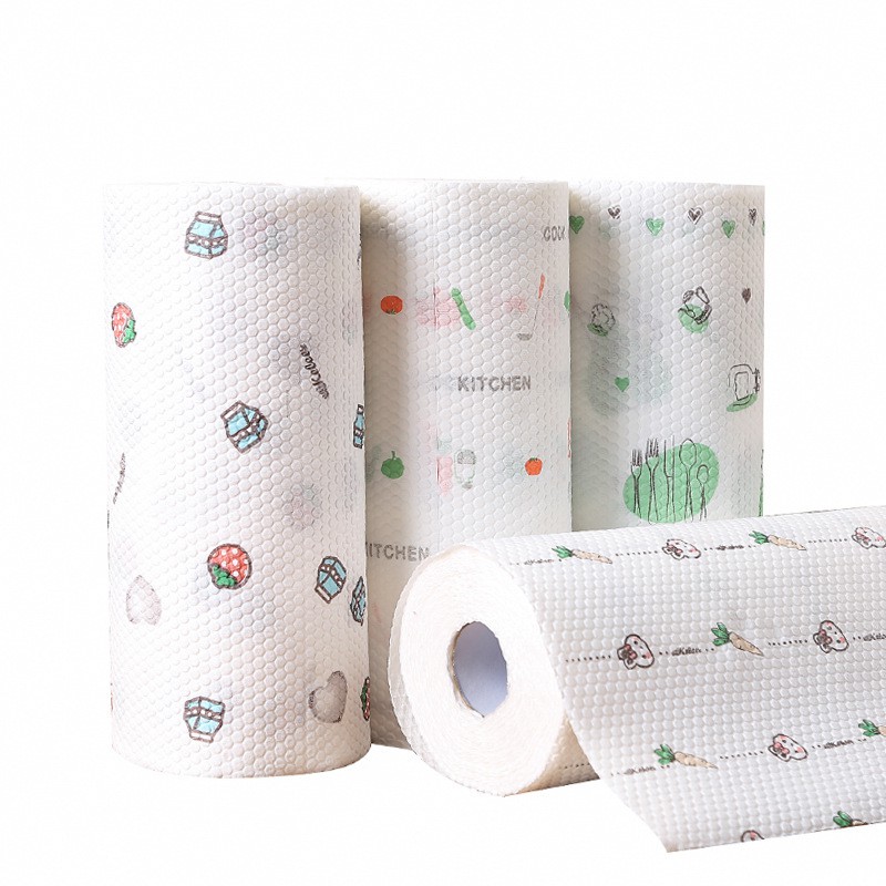 Cuộn Giấy Lau Đa Năng, Cuộn Khăn Giấy Thấm Dầu Mỡ Nhà Bếp Có Thể Giặt Tái Sử Dụng Được Nhiều Hình Dễ Thương