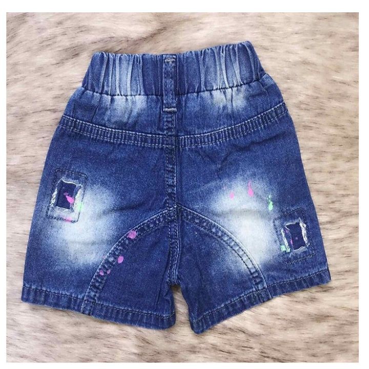 Quần short jean bé gái 9-20kg. Chất jean, quần lưng thun thoải mái cho bé vận động- Tomchuakids