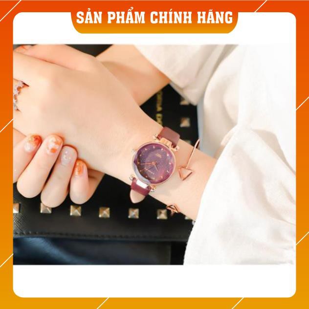 Đồng hồ nữ Doukou 3422 hàng chính hãng dây da mặt sao trời | BigBuy360 - bigbuy360.vn