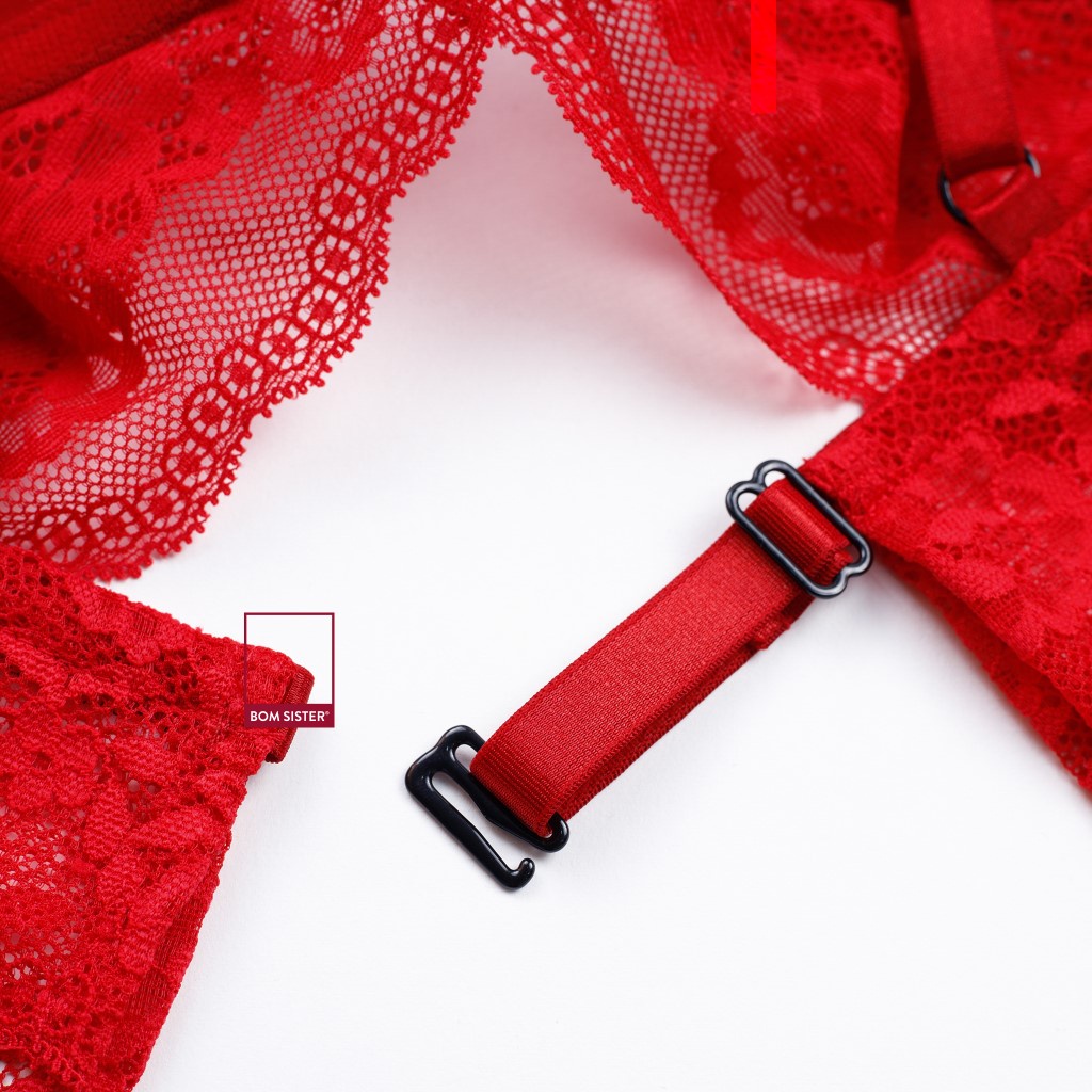 Áo lót mút mỏng ren hoa không gọng croptop bèo BOM SISTER BR1306