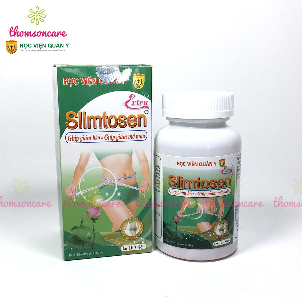 Slimtosen Extra giảm cân của Học viện quân y - giảm mỡ máu, cholesterol từ lá sen, giảo cổ lam | BigBuy360 - bigbuy360.vn