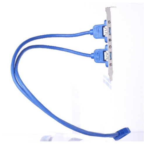 Dây Cáp nối  ra 2 USB 3.0 cổng dài ~70 cm từ chân 20 Pin cắm trong main